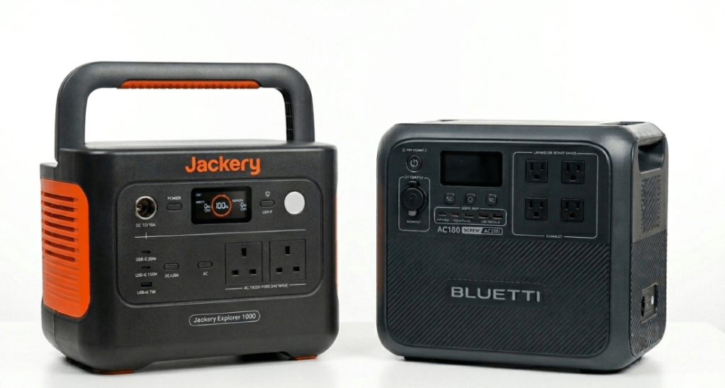 Jackery 1000 v2 Vs Bluetti: AC180: Is the Bluetti Worth the Extra £100? (UK Test)
